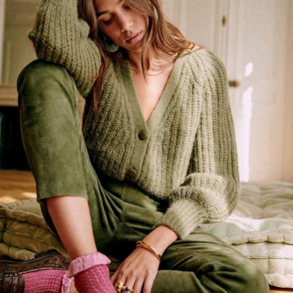 Sezane Basile Alpaca Cardigan Size L